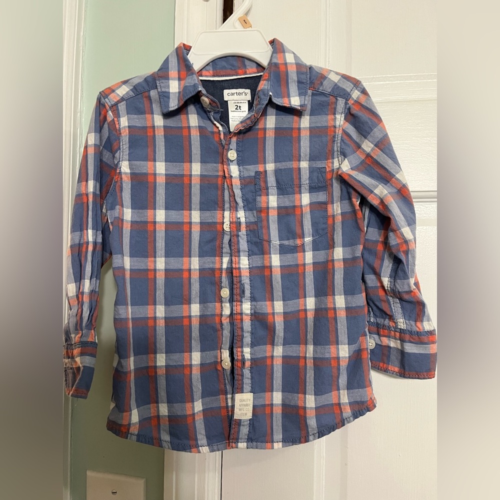 Boys Plaid Button Down